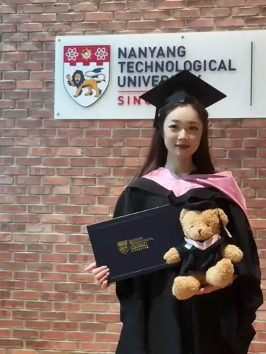 Mina at her Master of Education graduation, Nanyang Technological University, Singapore