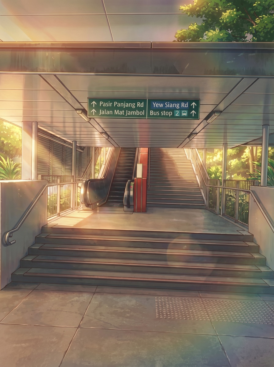 Up the escalator