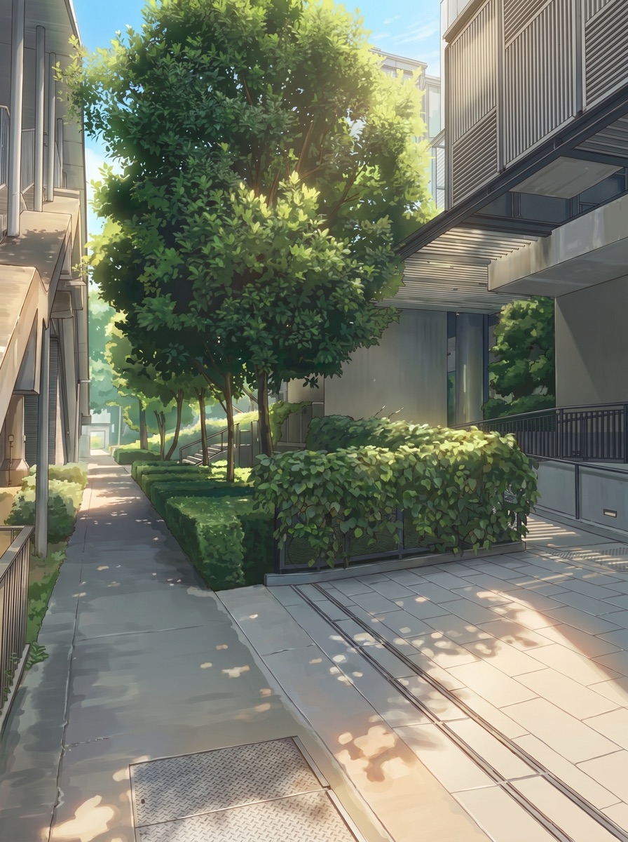 Straight along this path
