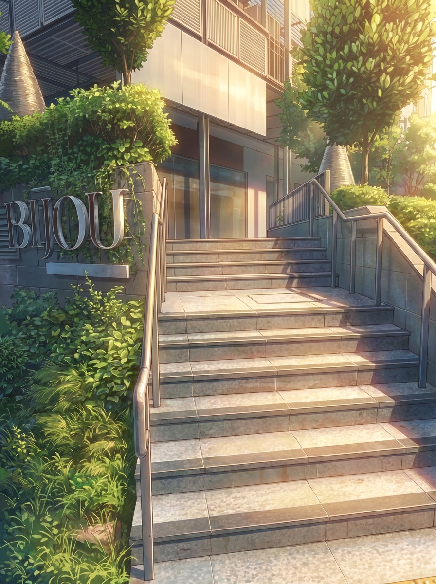 Up the stairs, turn left