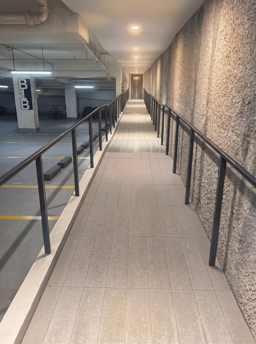 B1B ramp to the shops